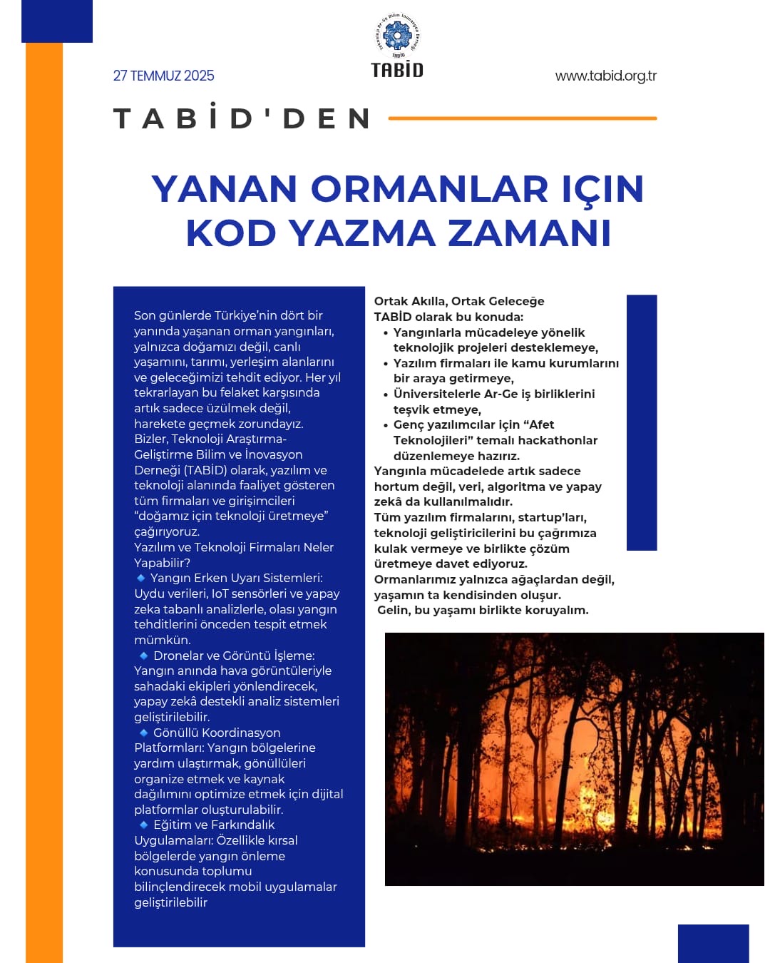 Yanan Ormanlar İçin Kod Yazma Zamanı